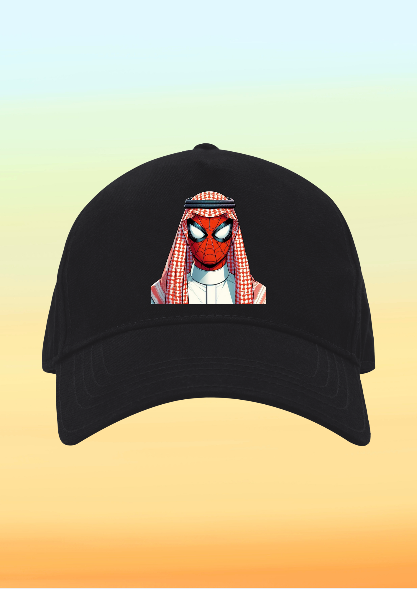 Kefiyeli Spiderman Baskılı Çocuk Şapkası