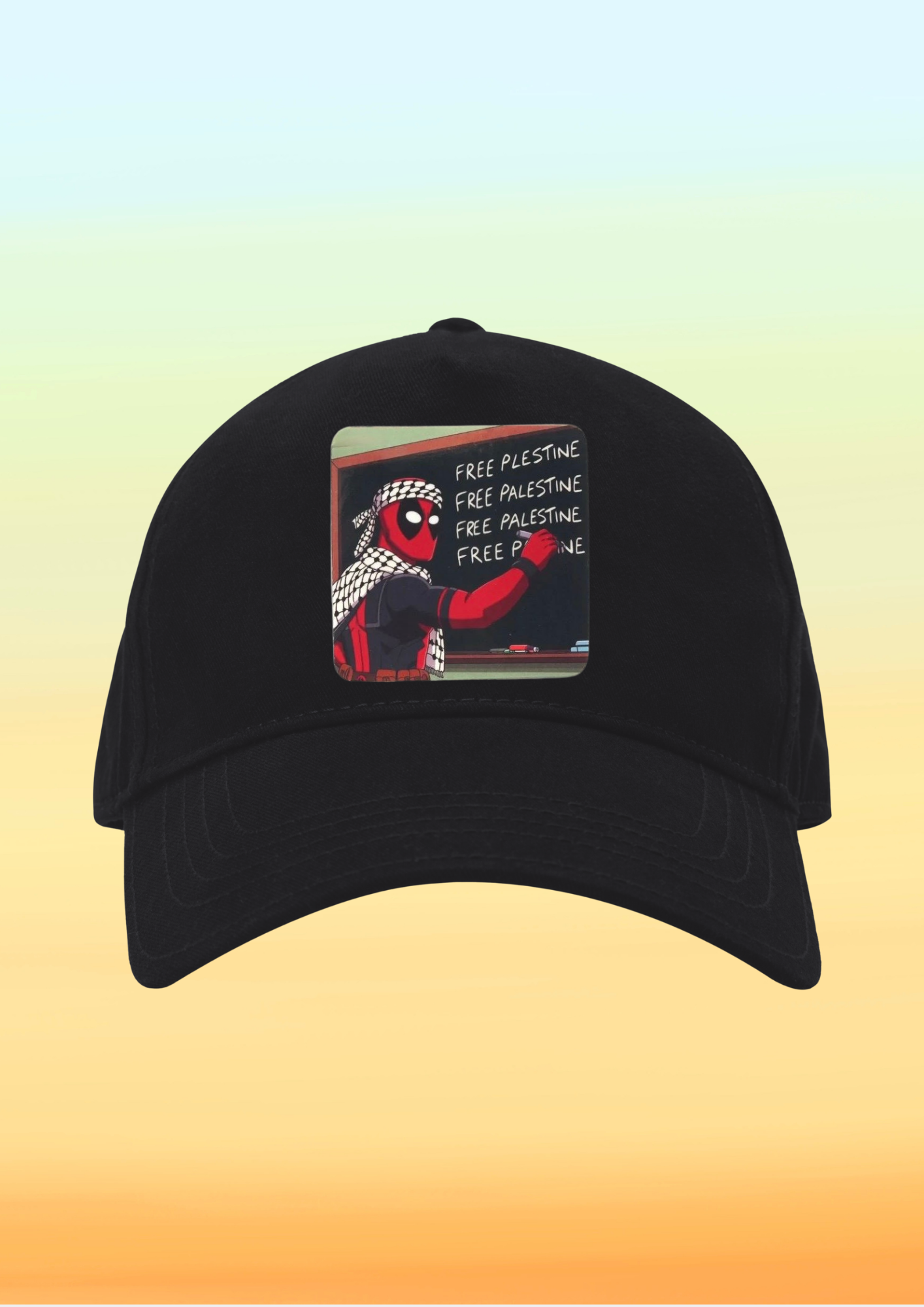 Kefiyeli Spiderman Baskılı Çocuk Şapkası