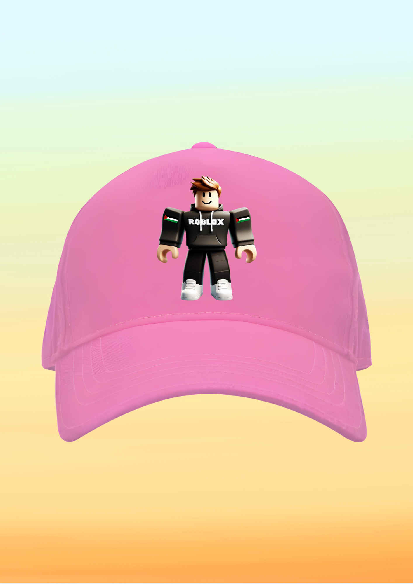 Filistin Bayraklı Roblox Baskılı Çocuk Şapkası