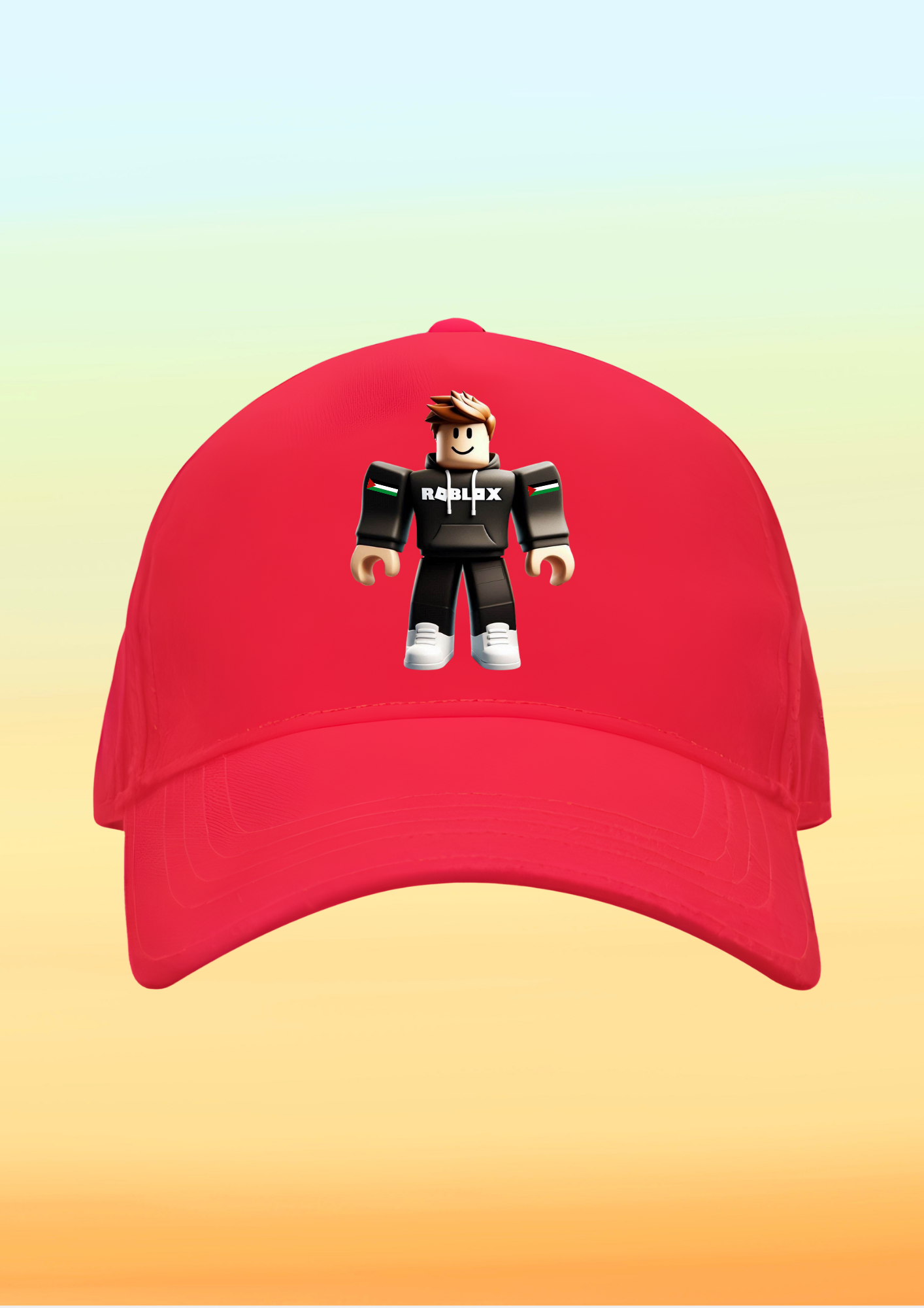 Filistin Bayraklı Roblox Baskılı Çocuk Şapkası