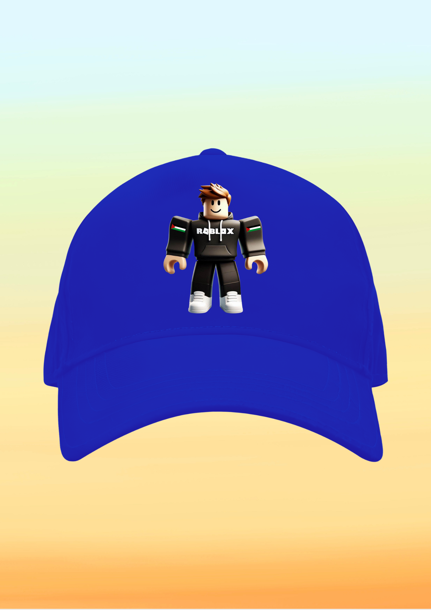 Filistin Bayraklı Roblox Baskılı Çocuk Şapkası