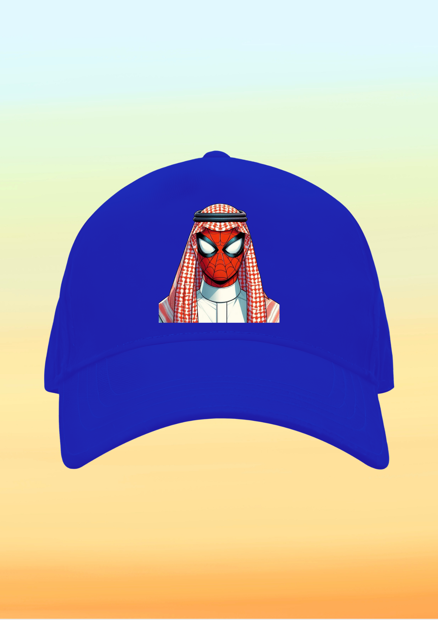 Kefiyeli Spiderman Baskılı Çocuk Şapkası