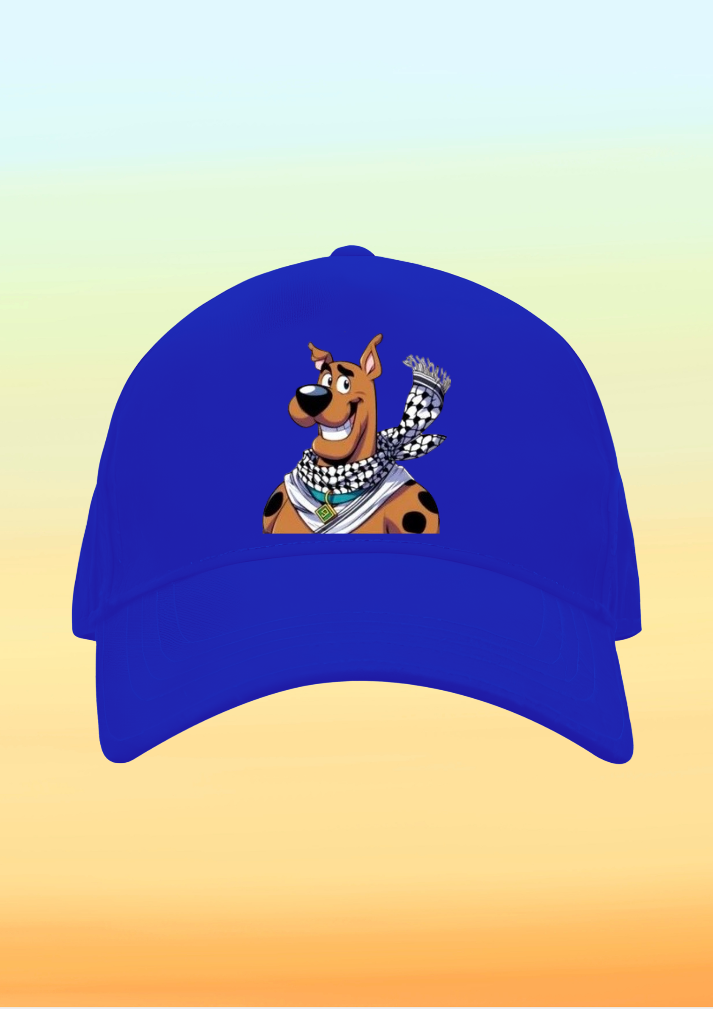 Kefiyeli Scooby Doo Baskılı Çocuk Şapkası