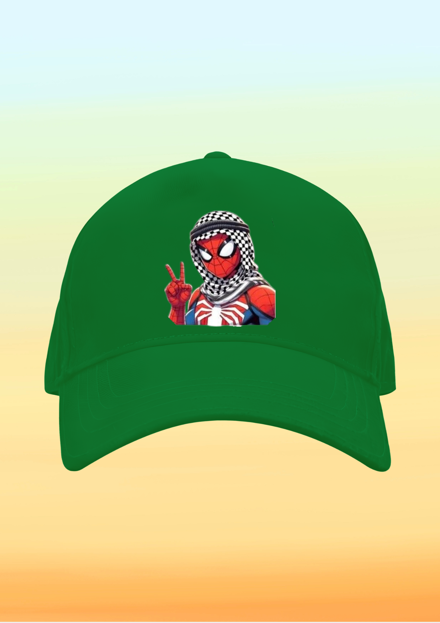 Kefiyeli SpiderMan Baskılı Çocuk Şapkası