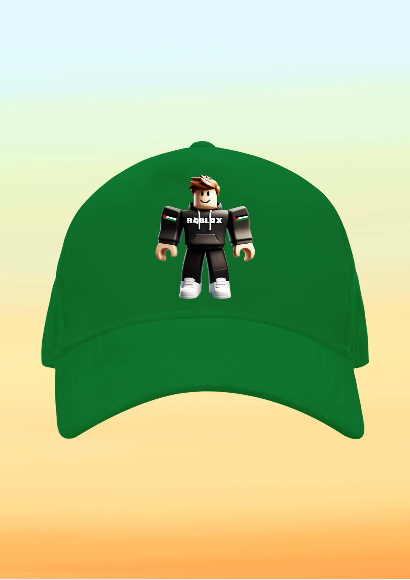 Filistin Bayraklı Roblox Baskılı Çocuk Şapkası