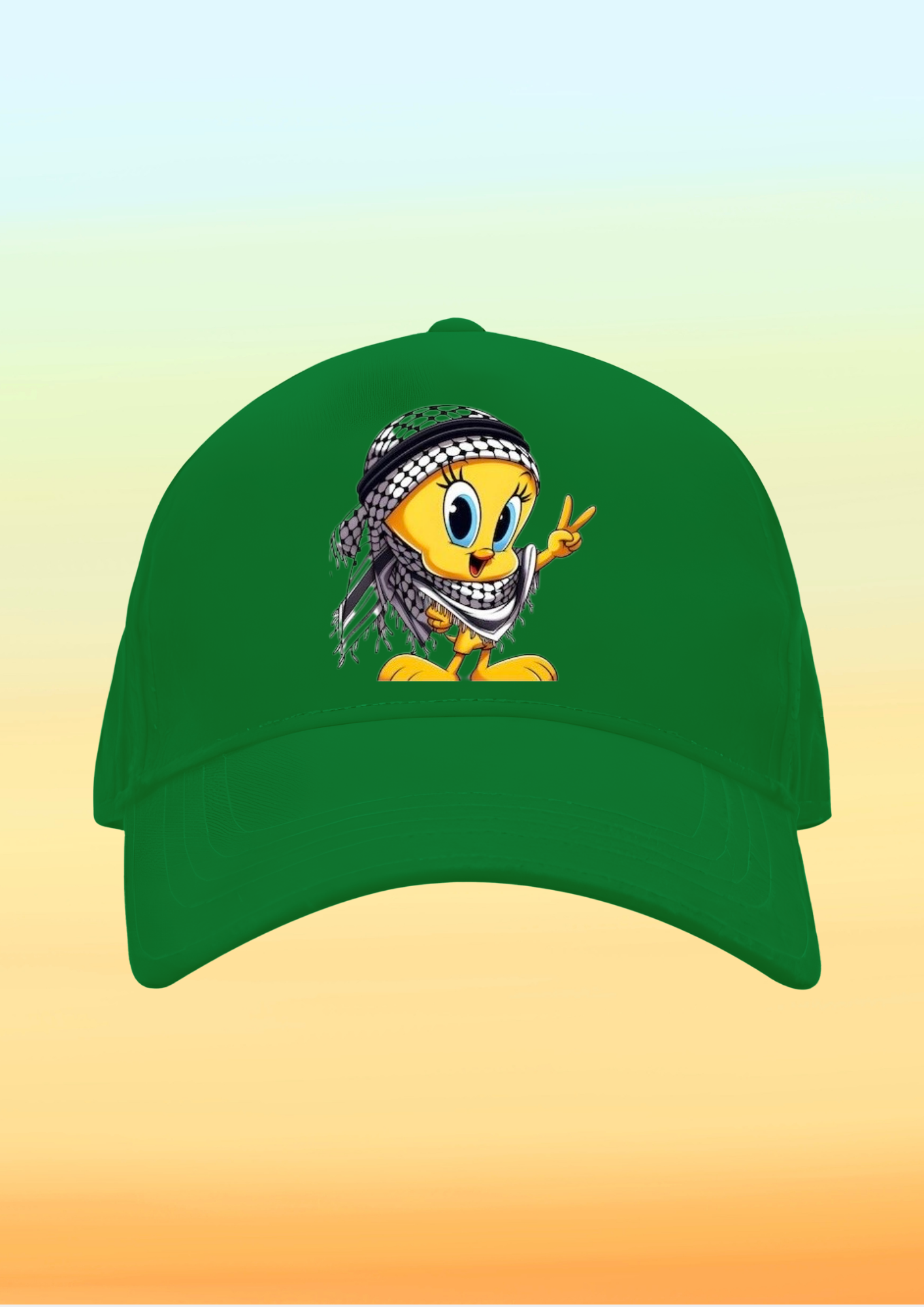 Kefiyeli Tweety Baskılı Çocuk Şapkası