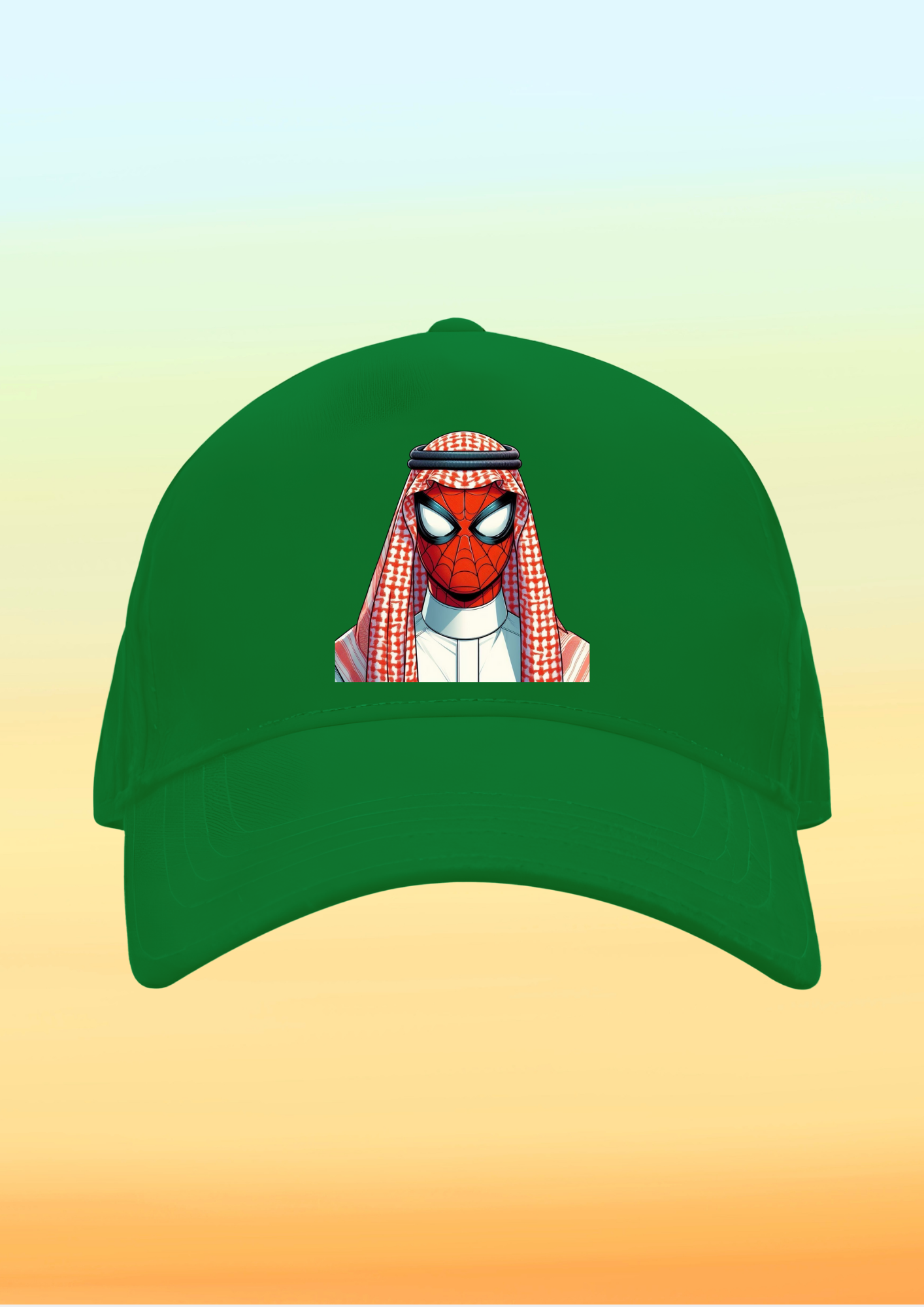 Kefiyeli Spiderman Baskılı Çocuk Şapkası
