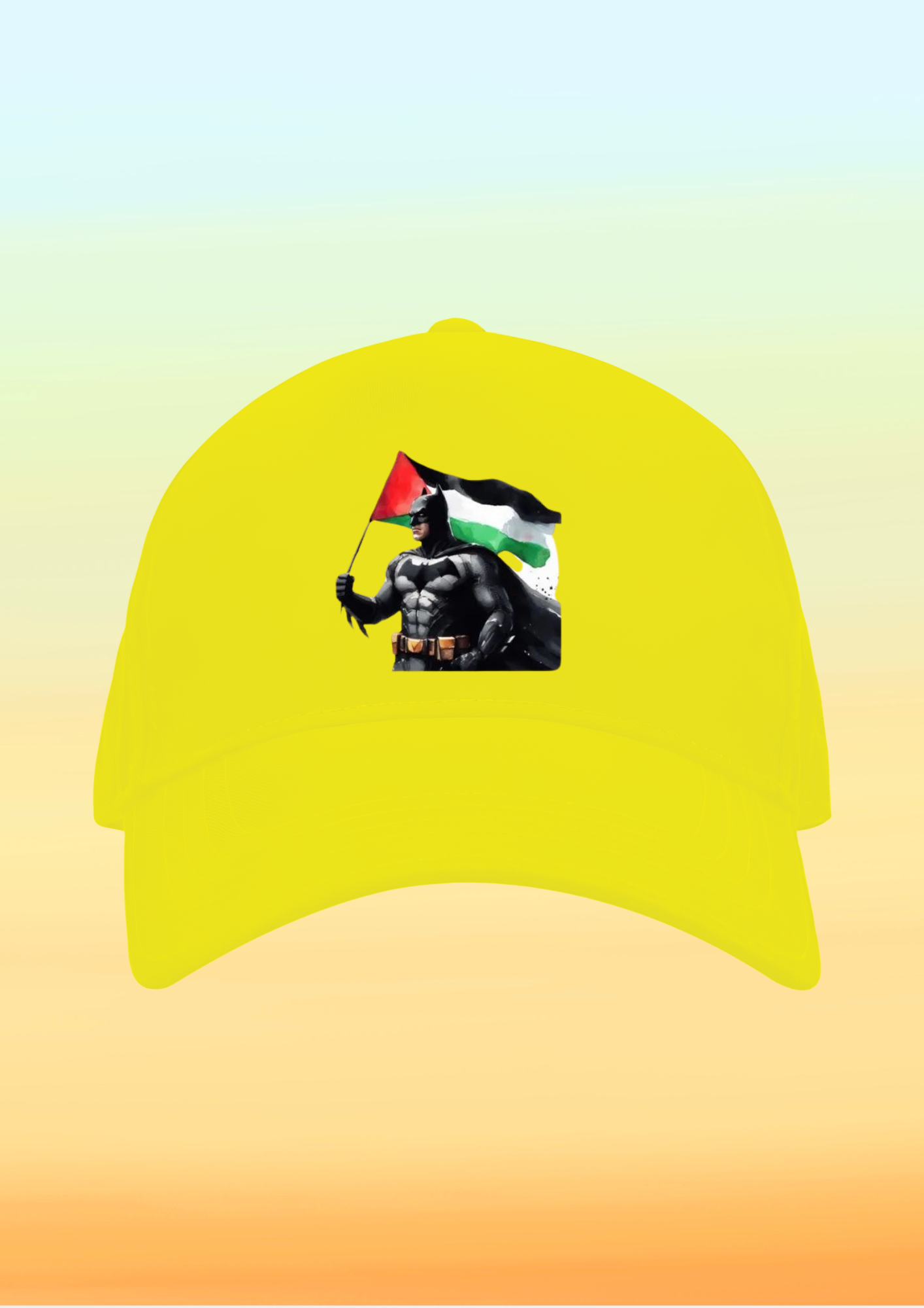 Filistin Bayraklı BATMAN Baskılı Çocuk Şapkası