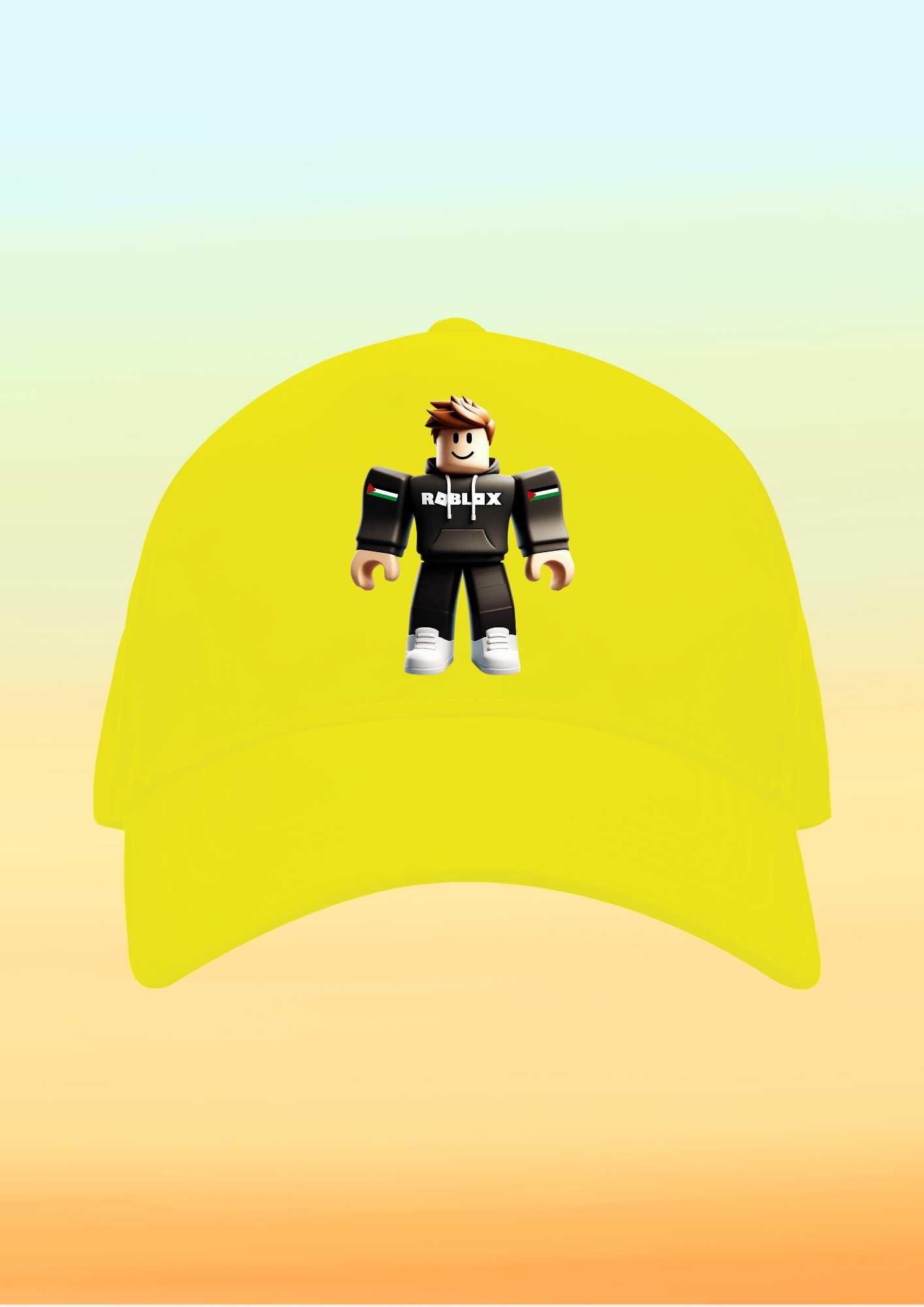 Filistin Bayraklı Roblox Baskılı Çocuk Şapkası