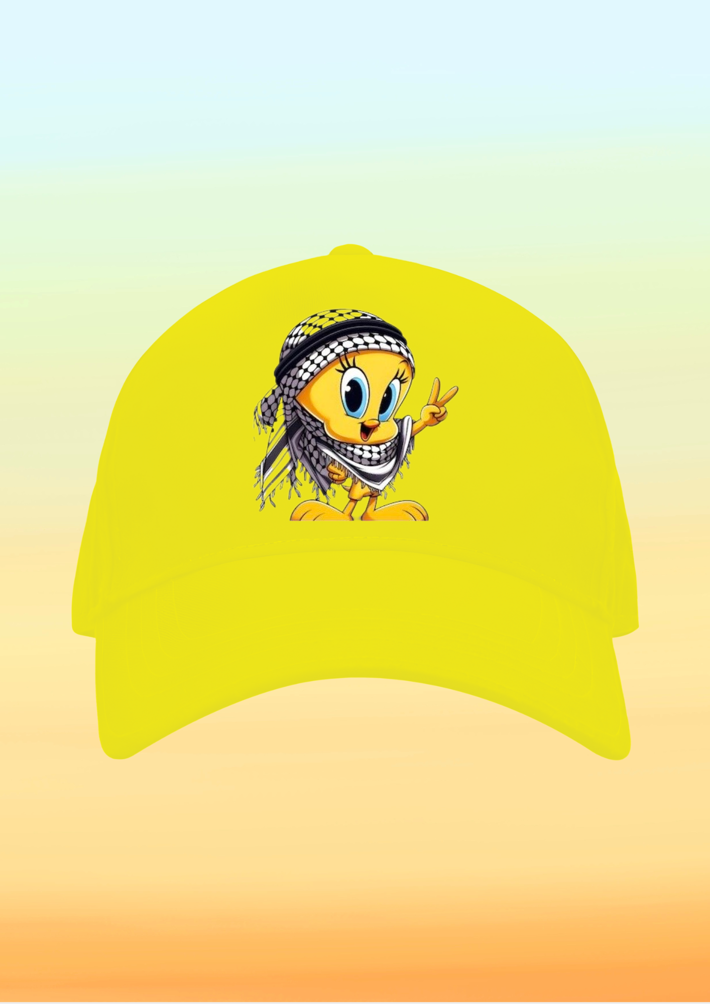 Kefiyeli Tweety Baskılı Çocuk Şapkası