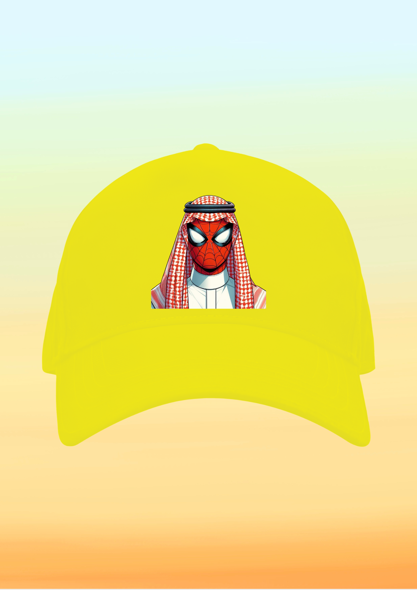 Kefiyeli Spiderman Baskılı Çocuk Şapkası