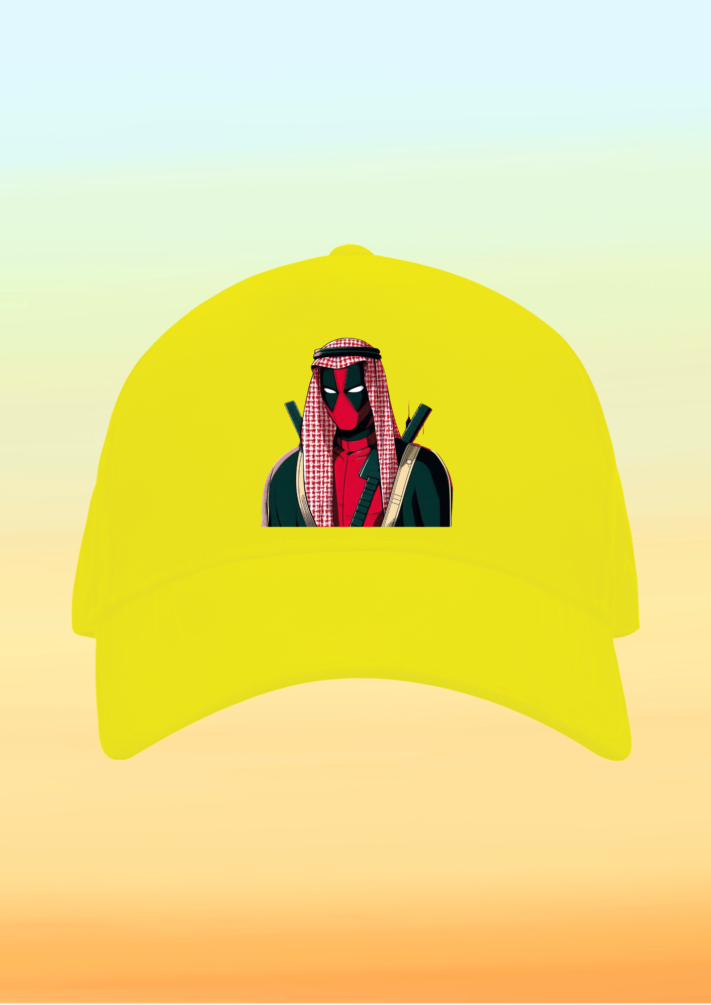 Kefiyeli Deadpool Baskılı Çocuk Şapkası