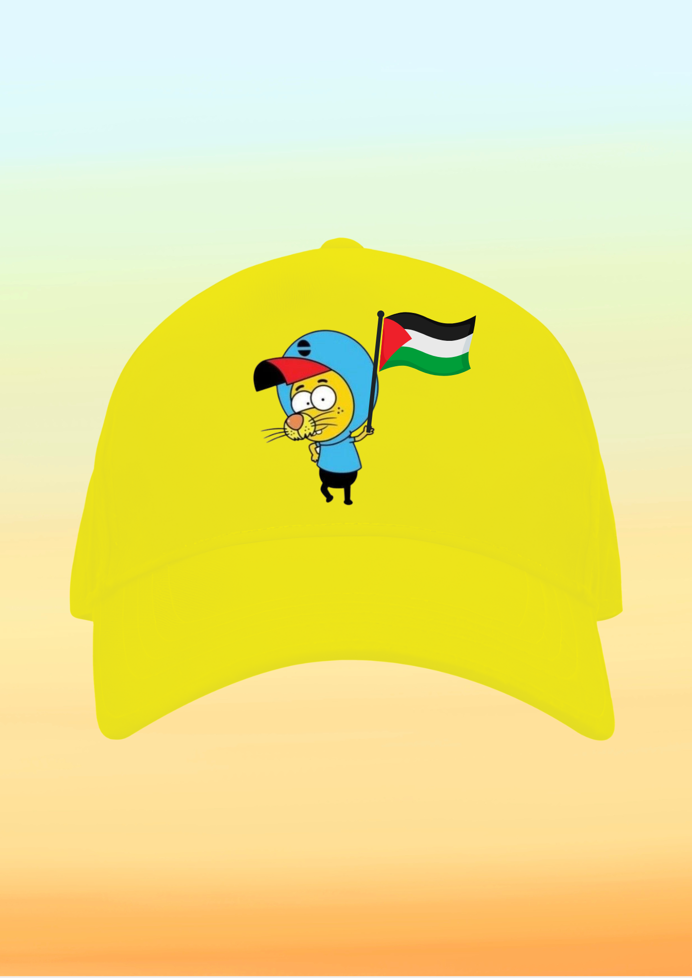 Filistin Bayraklı Kral Şakir Baskılı Çocuk Şapkası