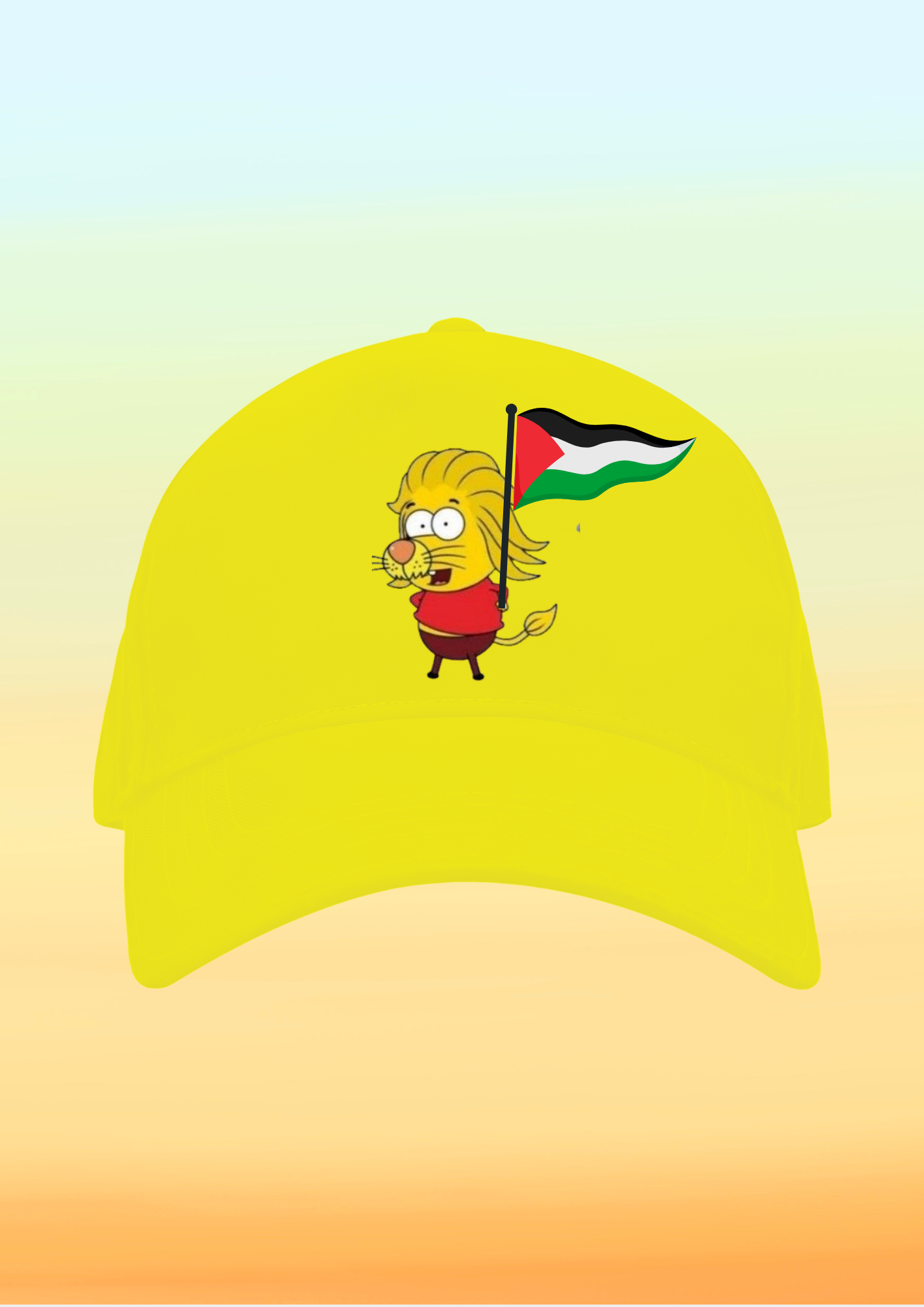 Filistin Bayraklı Kral Şakir Remzi Baskılı Çocuk Şapkası