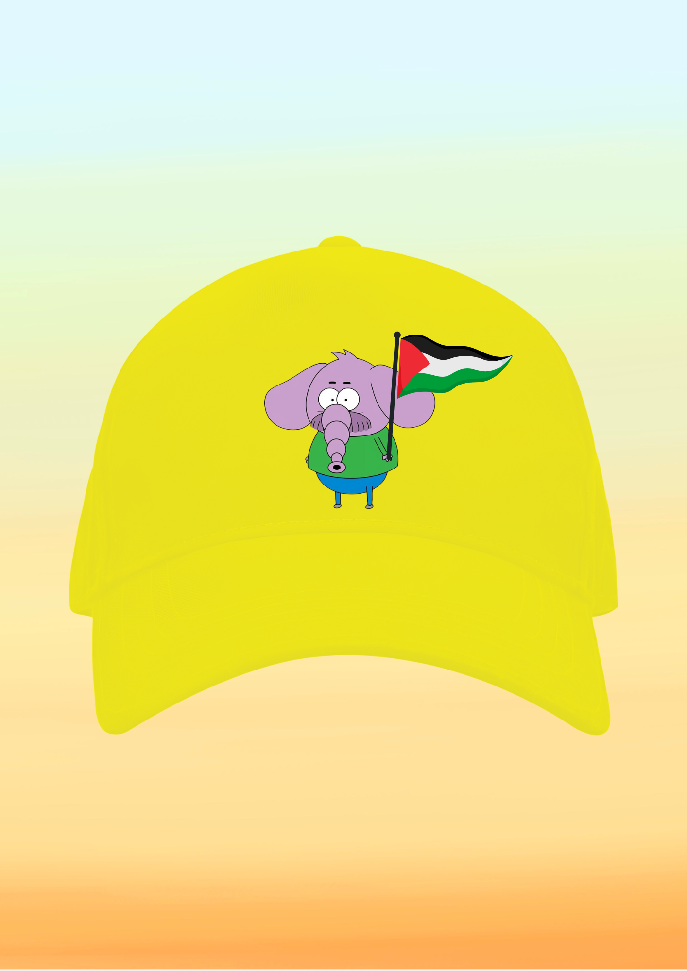 Filistin Bayraklı Kral Şakir Necati Baskılı Çocuk Şapkası