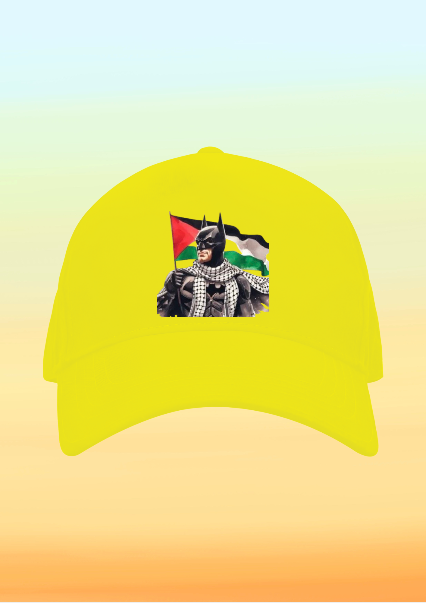 Filistin Bayraklı Batman Baskılı Çocuk Şapkası