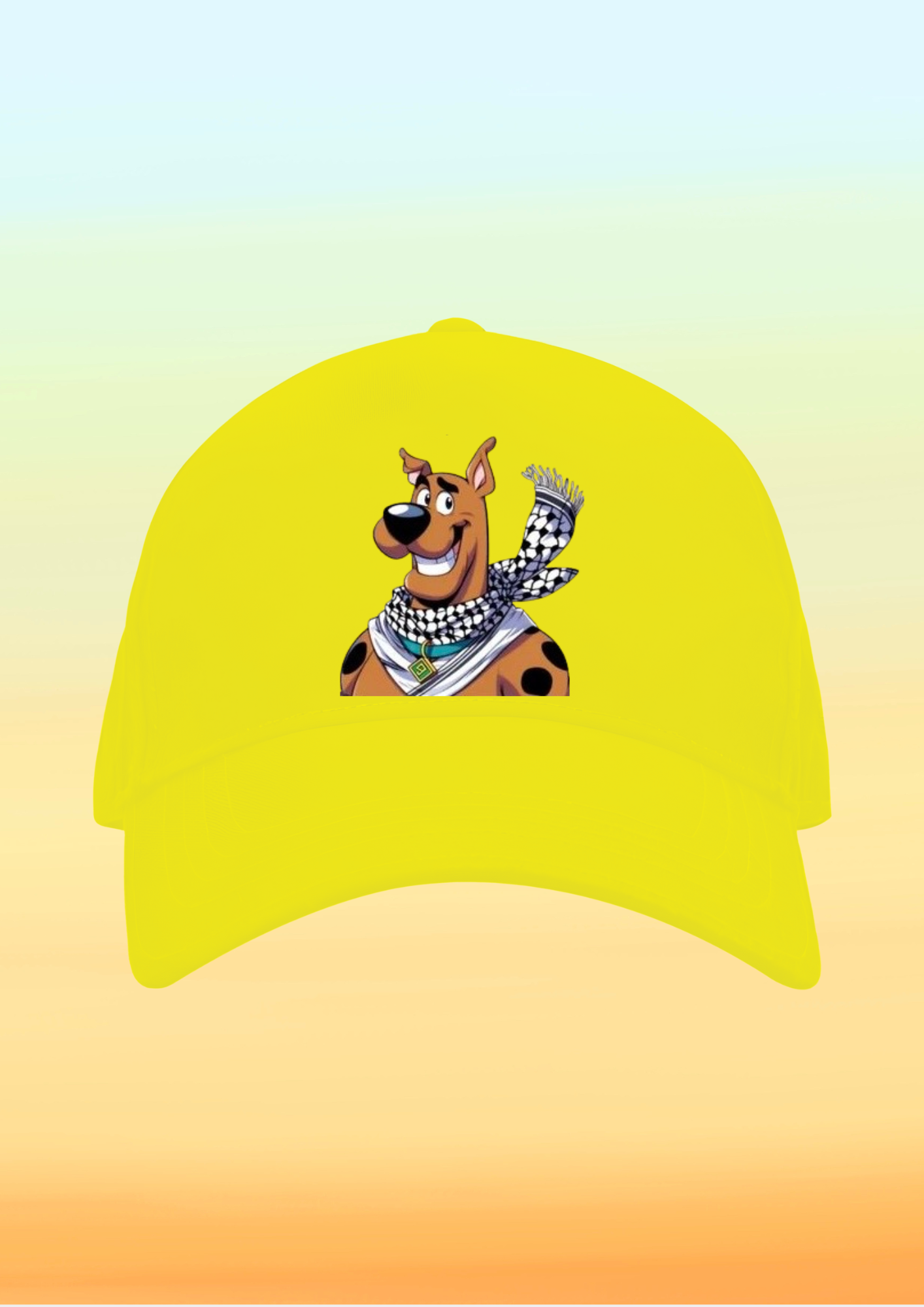 Kefiyeli Scooby Doo Baskılı Çocuk Şapkası