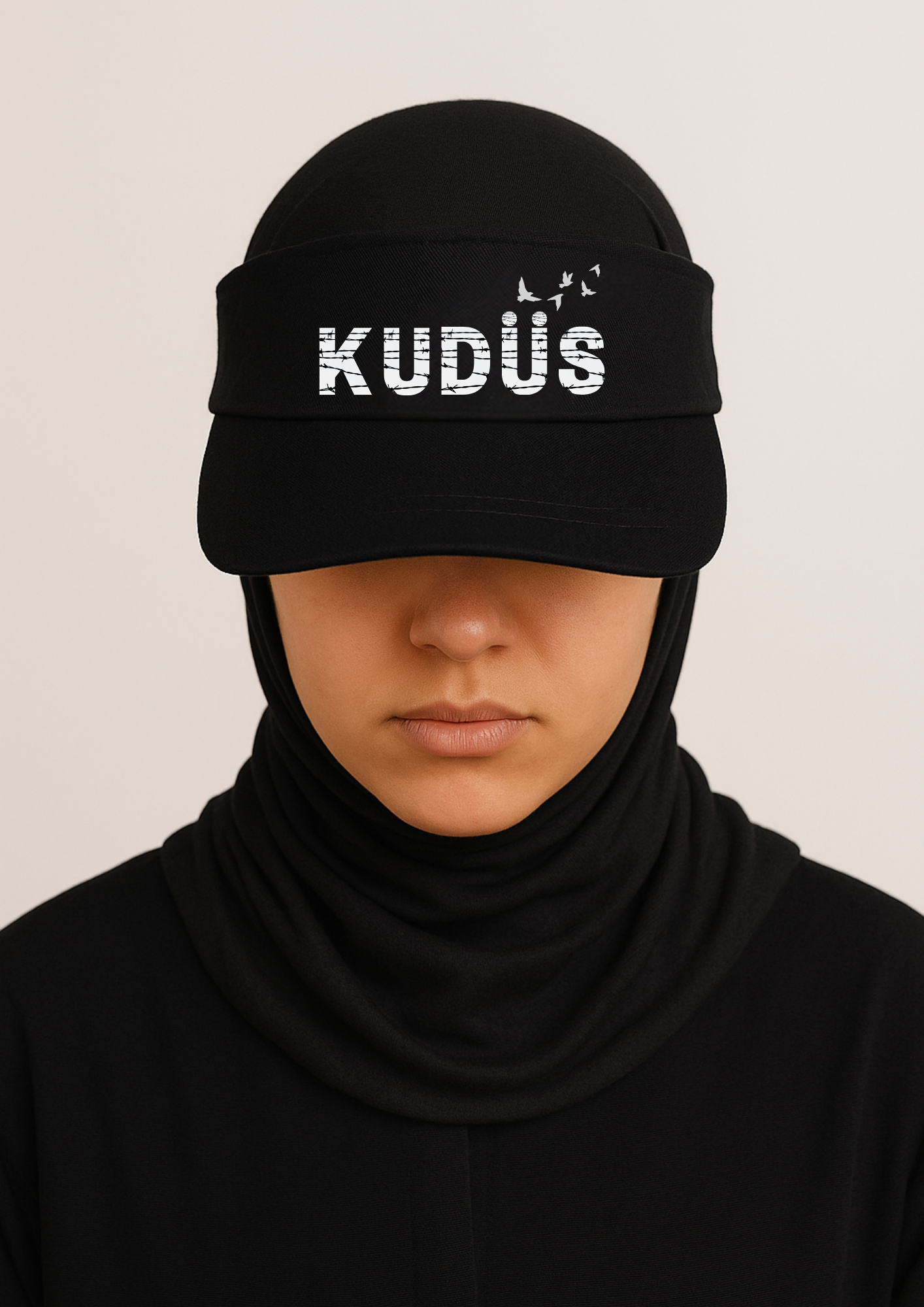 "Kudüs" Yazılı Baskılı Güneşlik Şapka