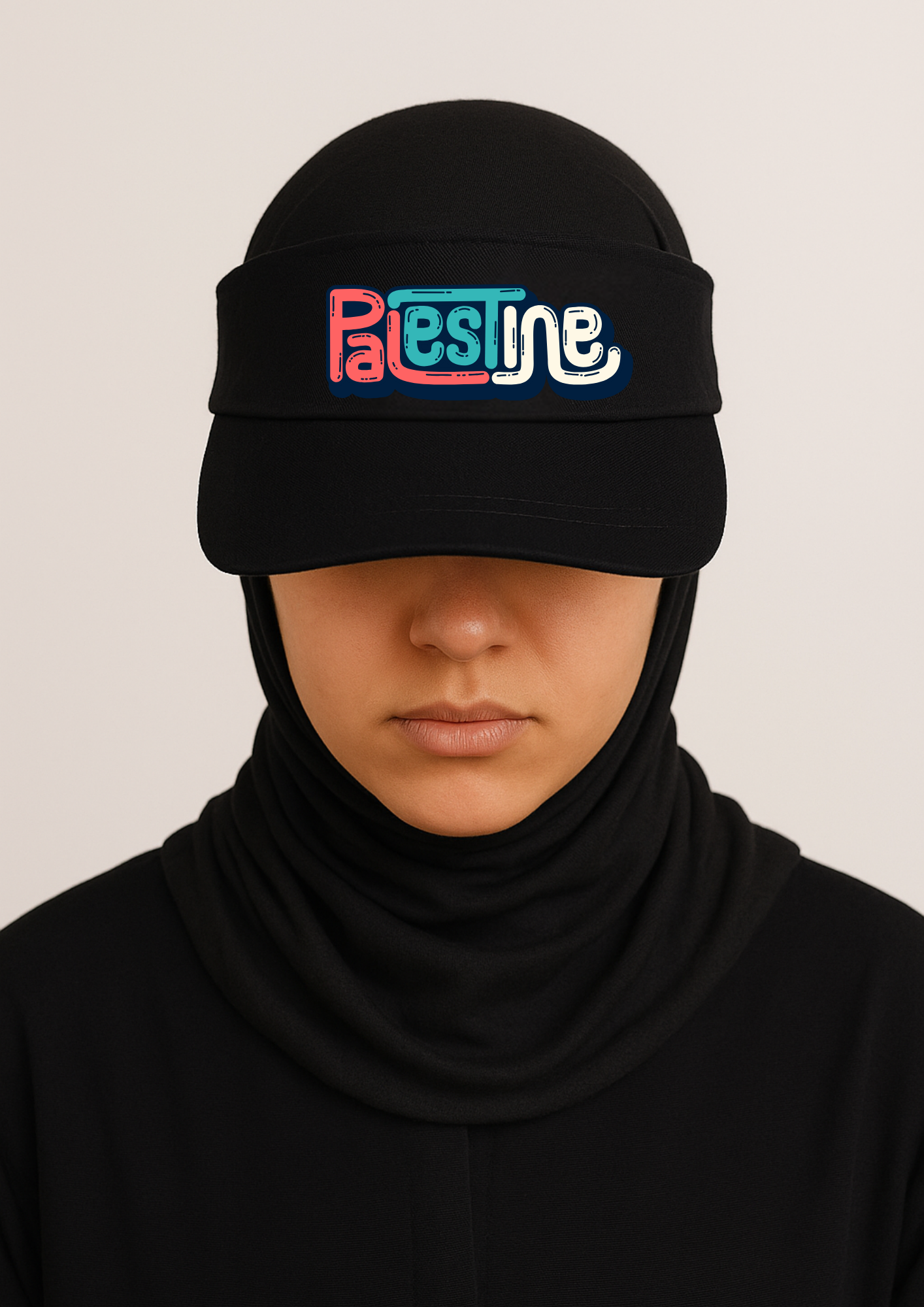 "Filistin" Yazılı Baskılı Güneşlik Şapka