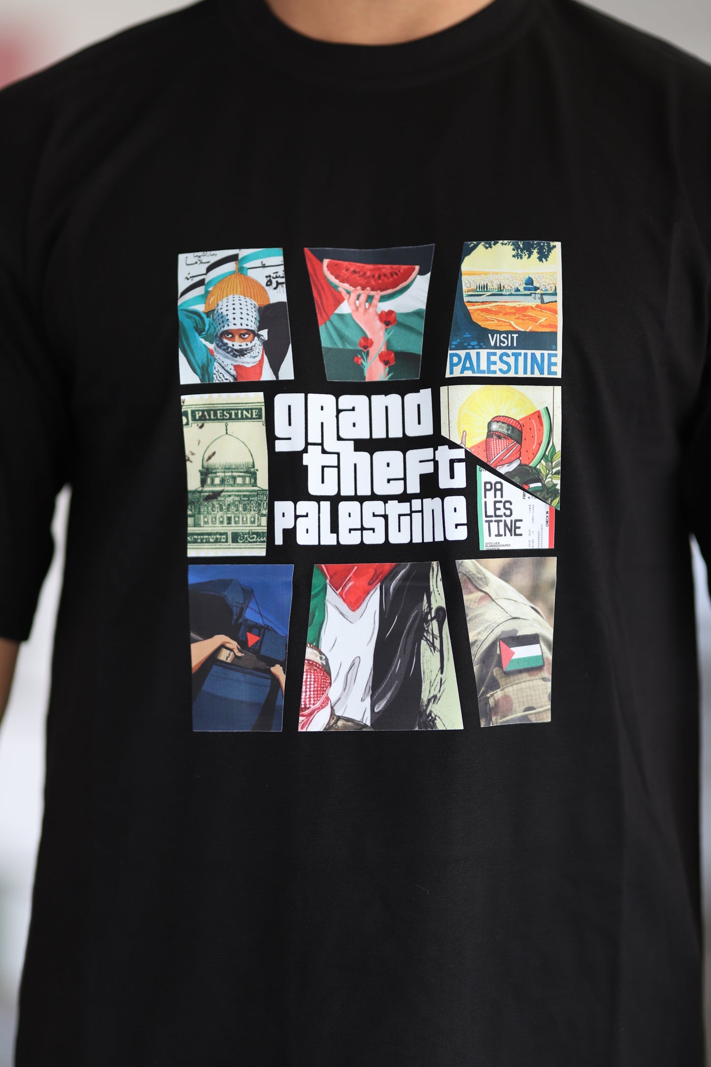 Gta Tasarımlı Filistin Temalı T-shirt
