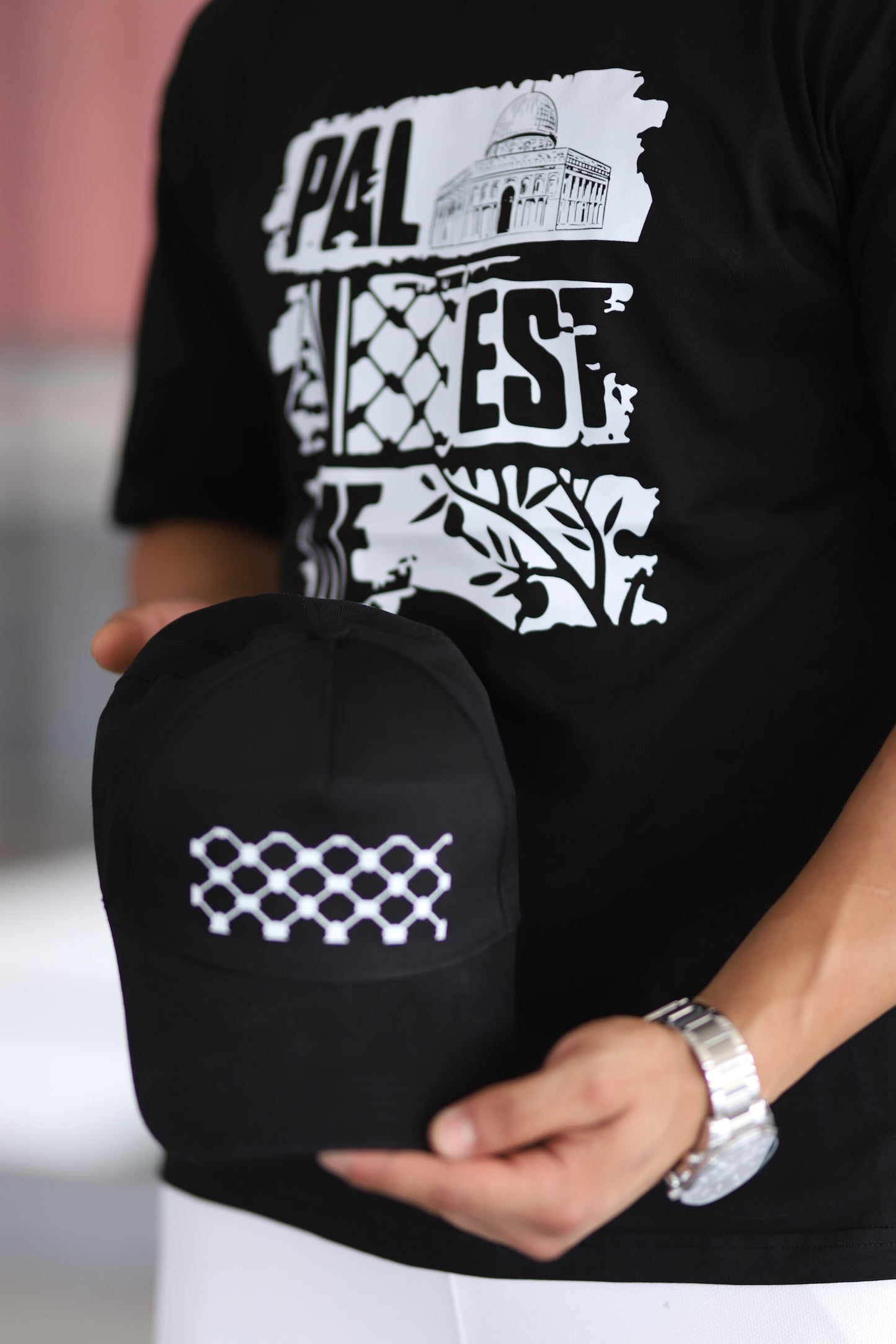 Filistin Yazılı Baskılı T-shirt