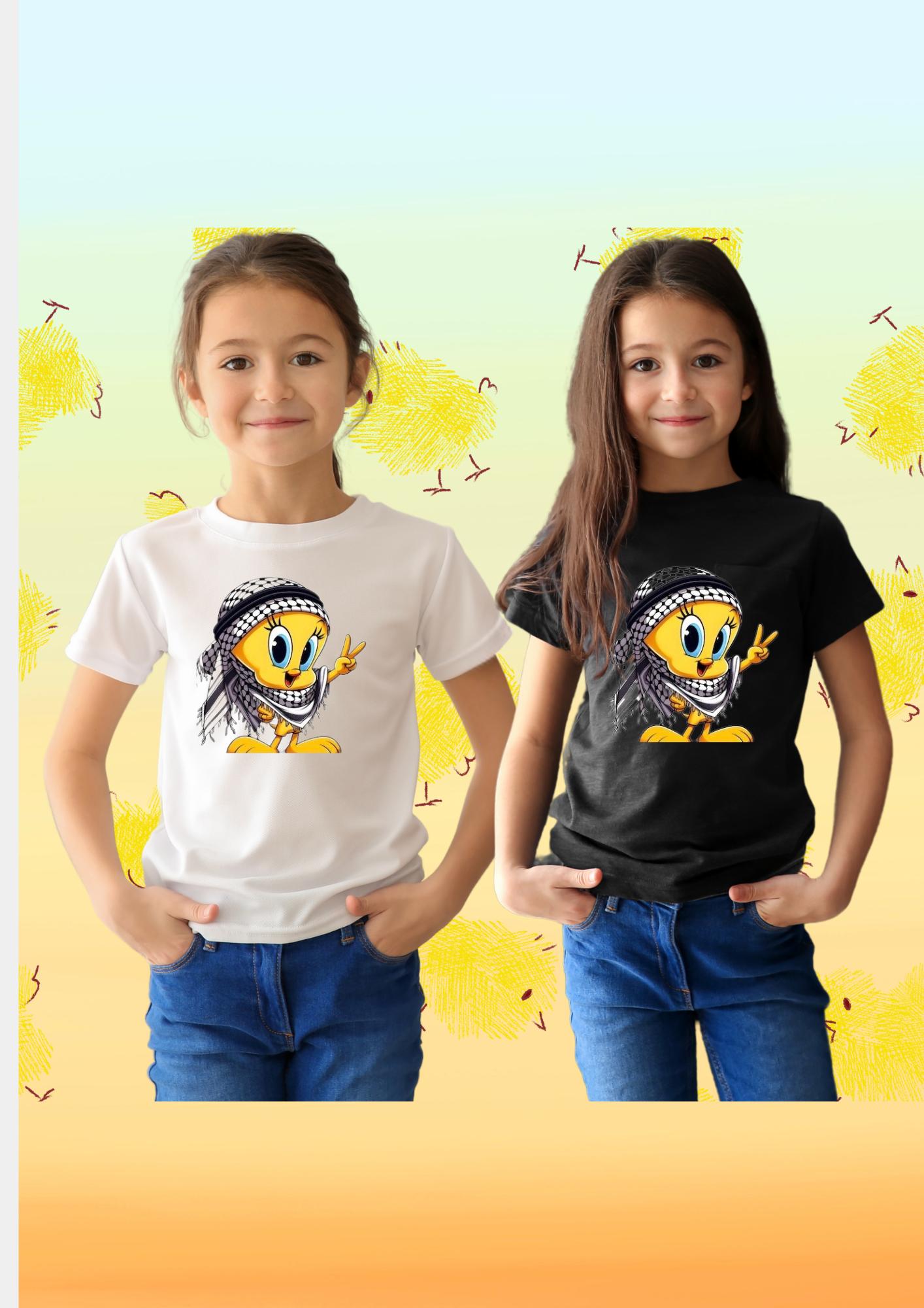 Kefiyeli Tweety Baskılı Çocuk Tişörtü
