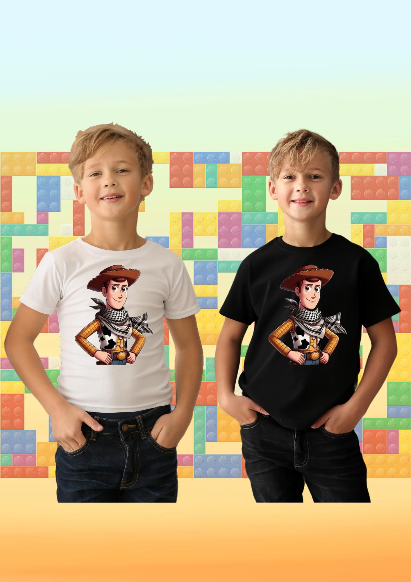 Kefiyeli Toys Story Baskılı Çocuk Tişörtü
