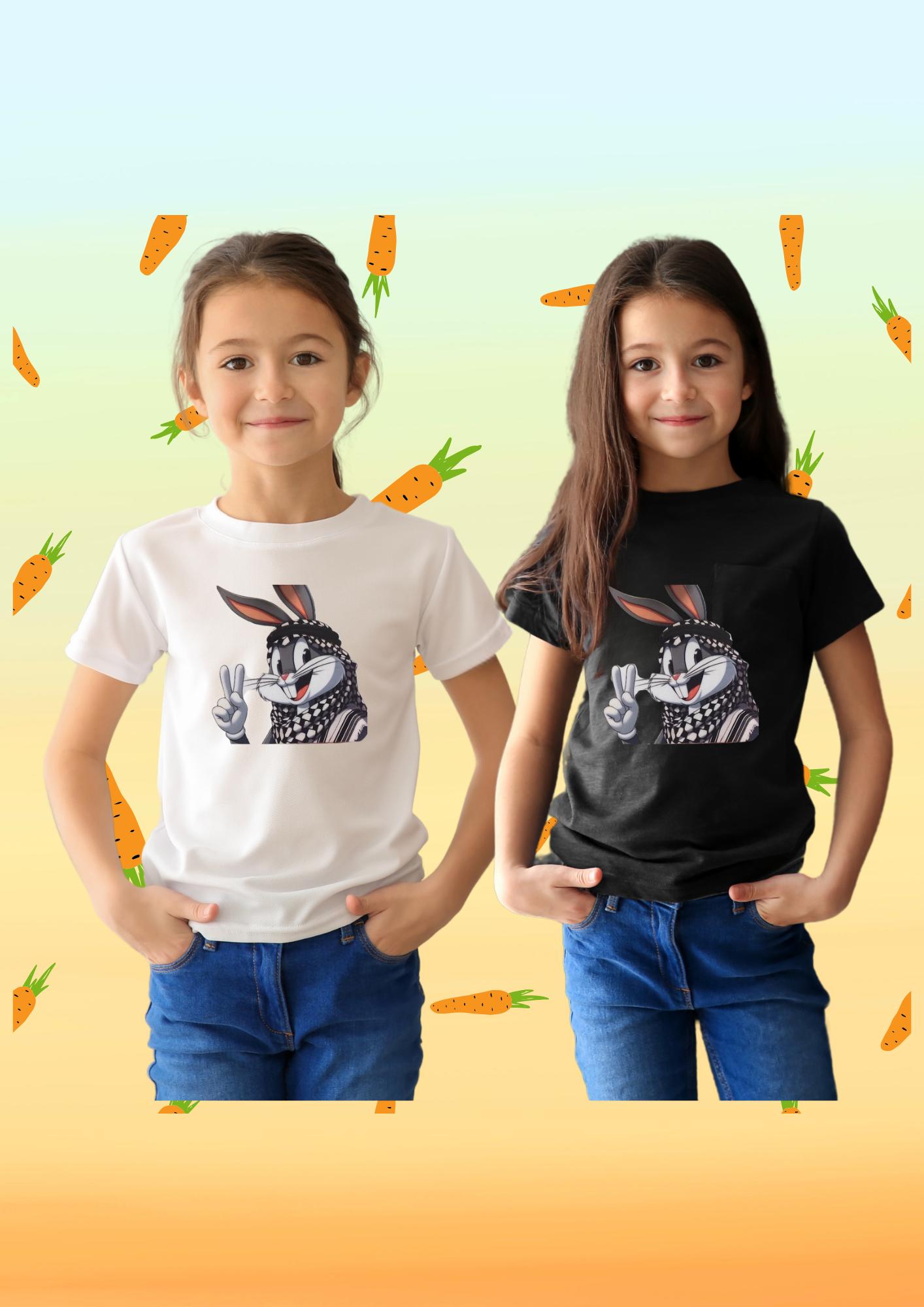 Kefiyeli Bugs Bunny Baskılı Çocuk Tişörtü