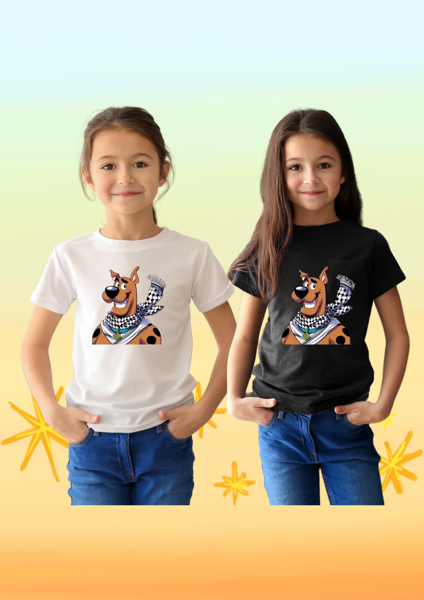 Kefiyeli Scoobydoo Baskılı Çocuk Tişörtü