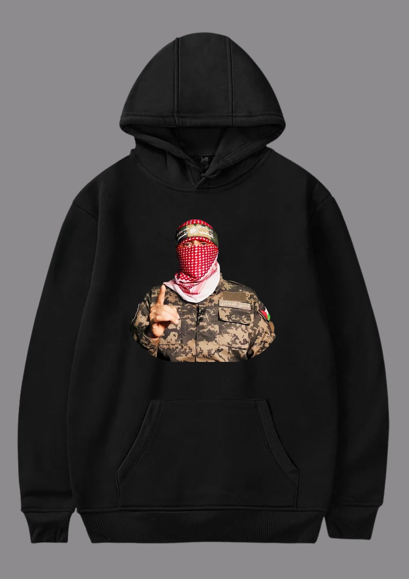 Kahraman Ebu Ubeyde Baskılı Hoodie