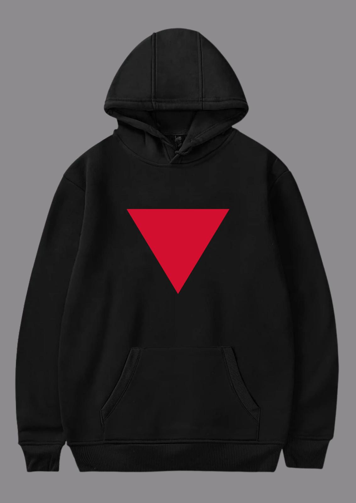 Filistin Temalı Üçgen Baskılı Hoodie