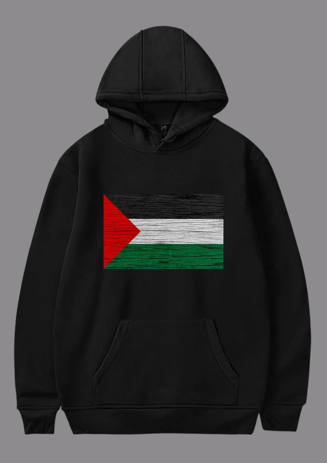 Filistin Bayrağı Baskılı Hoodie