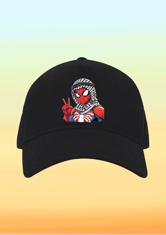Kefiyeli SpiderMan Baskılı Çocuk Şapkası