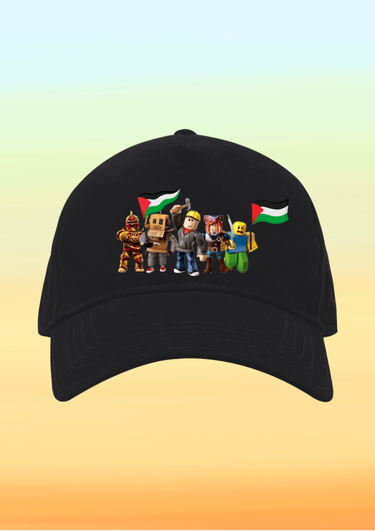 Filistin Bayraklı Roblox Baskılı Çocuk Şapkası