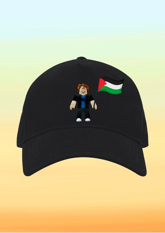 Filistin Bayraklı Roblox Karakter Baskılı Çocuk Şapkası