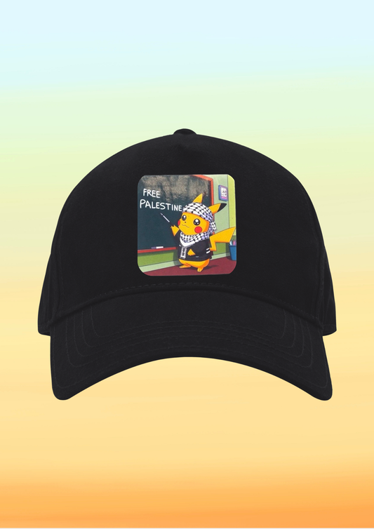 Kefiyeli Pikachu/Pokemon Baskılı Çocuk Şapkası