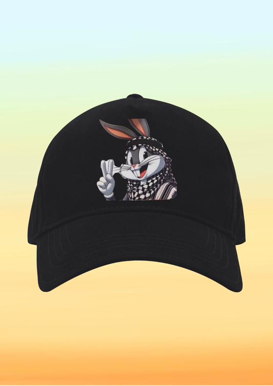 Kefiyeli Bugs Bunny Baskılı Çocuk Şapkası