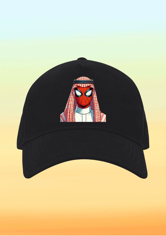 Kefiyeli Spiderman Baskılı Çocuk Şapkası