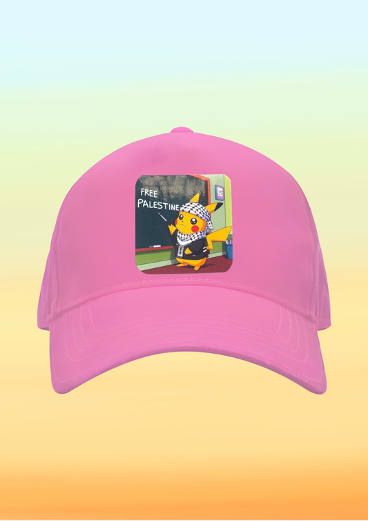 Kefiyeli Pikachu/Pokemon Baskılı Çocuk Şapkası