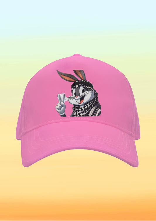 Kefiyeli Bugs Bunny Baskılı Çocuk Şapkası