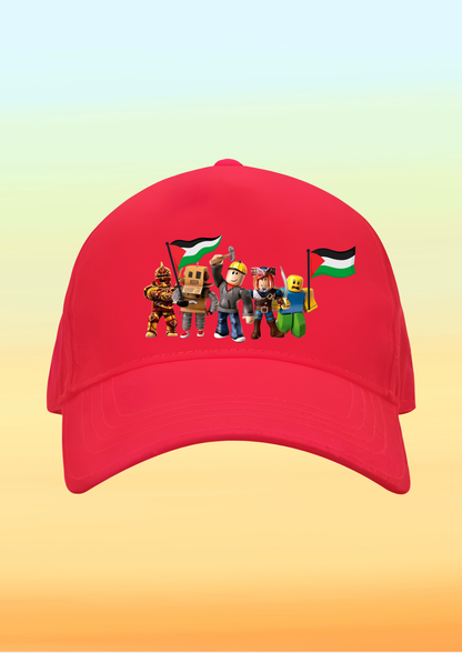 Filistin Bayraklı Roblox Baskılı Çocuk Şapkası