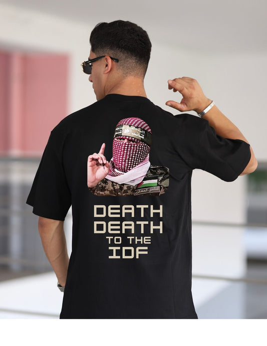“Death to the IDF” Yazılı Baskılı Tişört