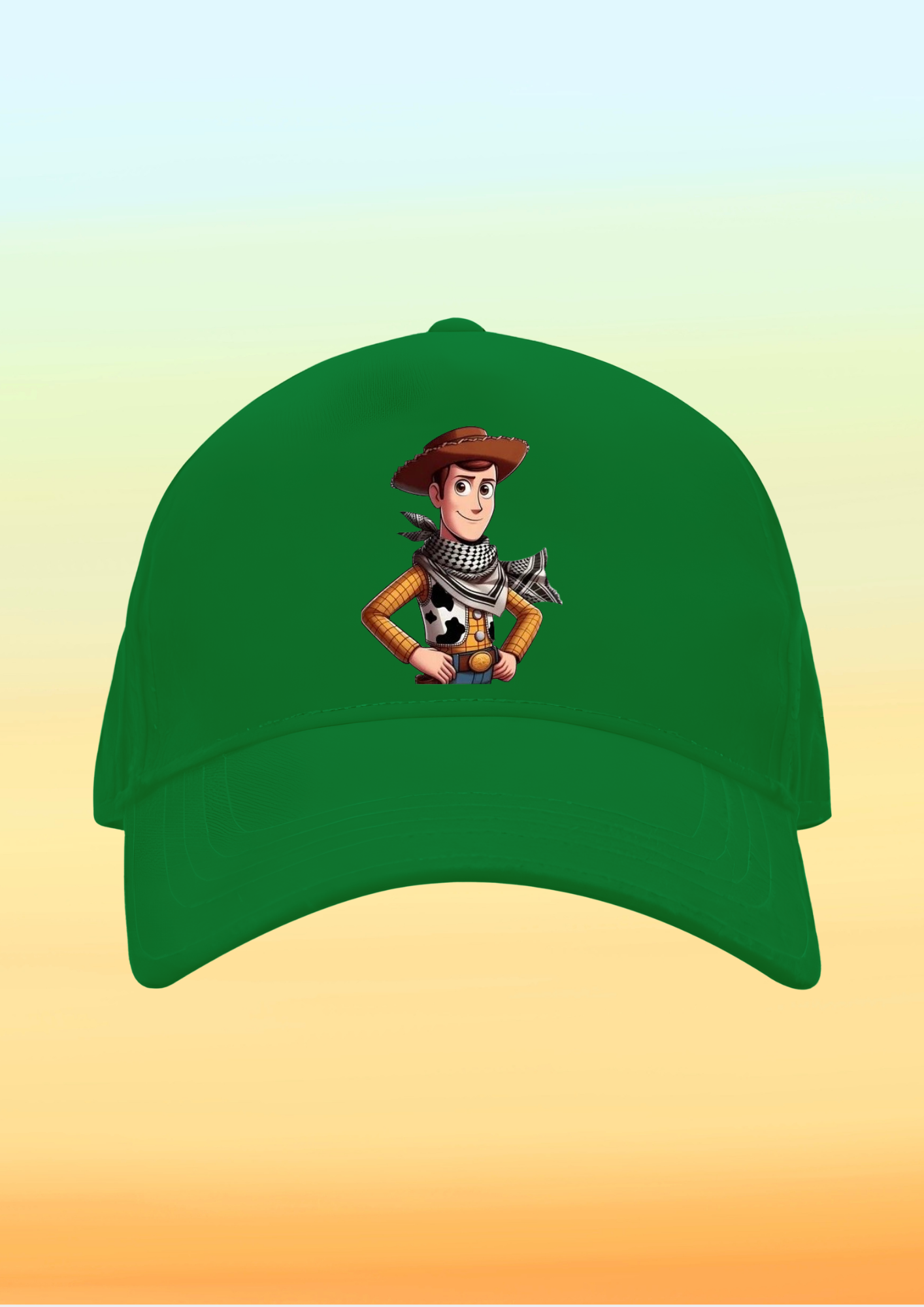 Kefiyeli Toys Story Baskılı Çocuk Şapkası