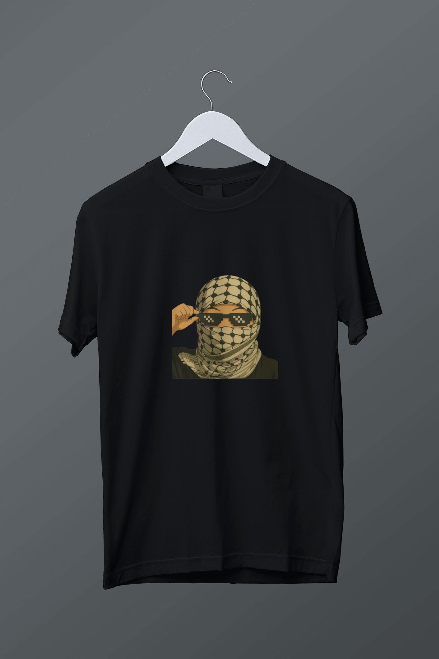 Cool Kefiyeli Temalı Baskılı Tişört