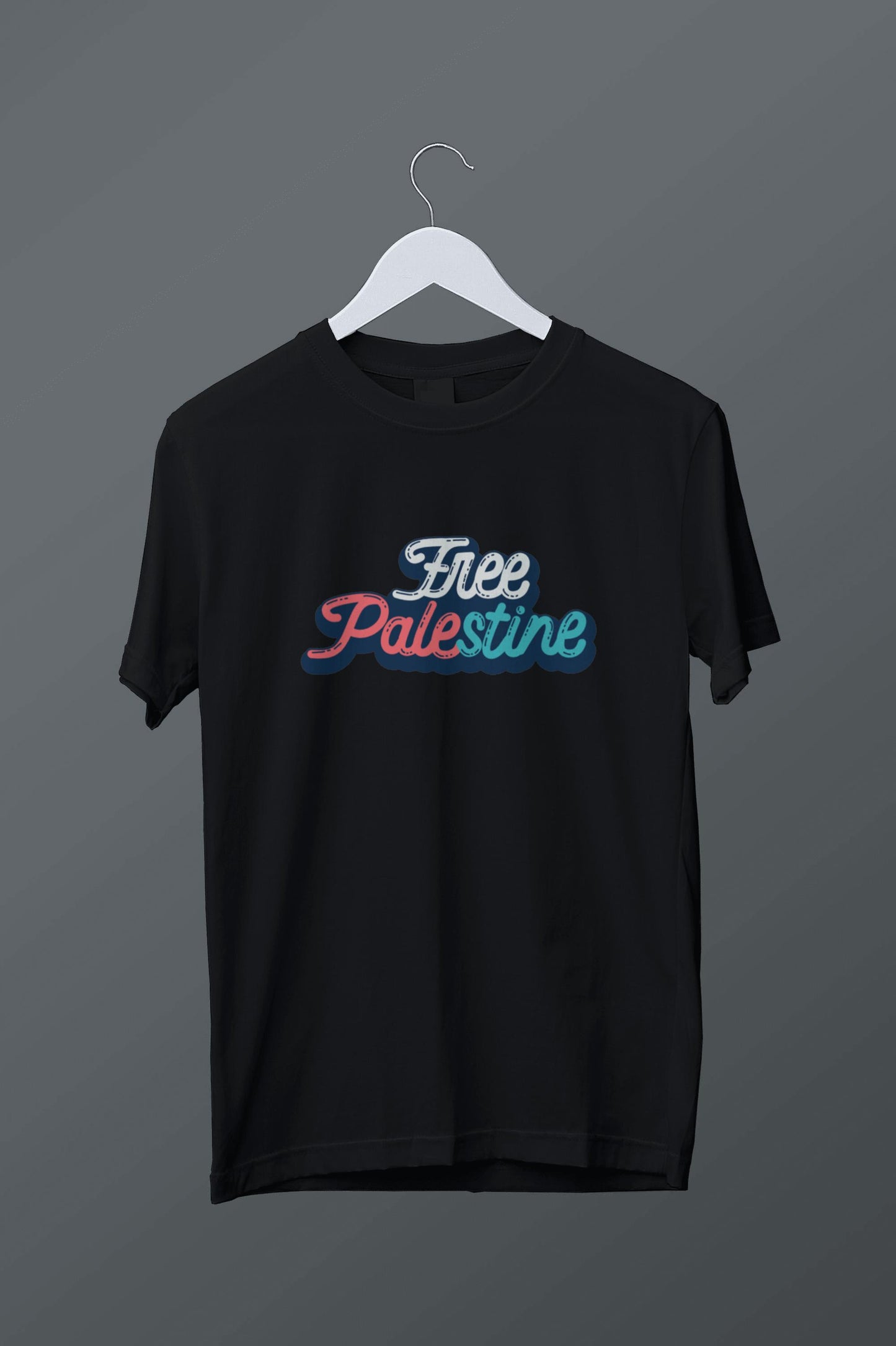 Özgür Filistin Yazılı Baskılı T-shirt