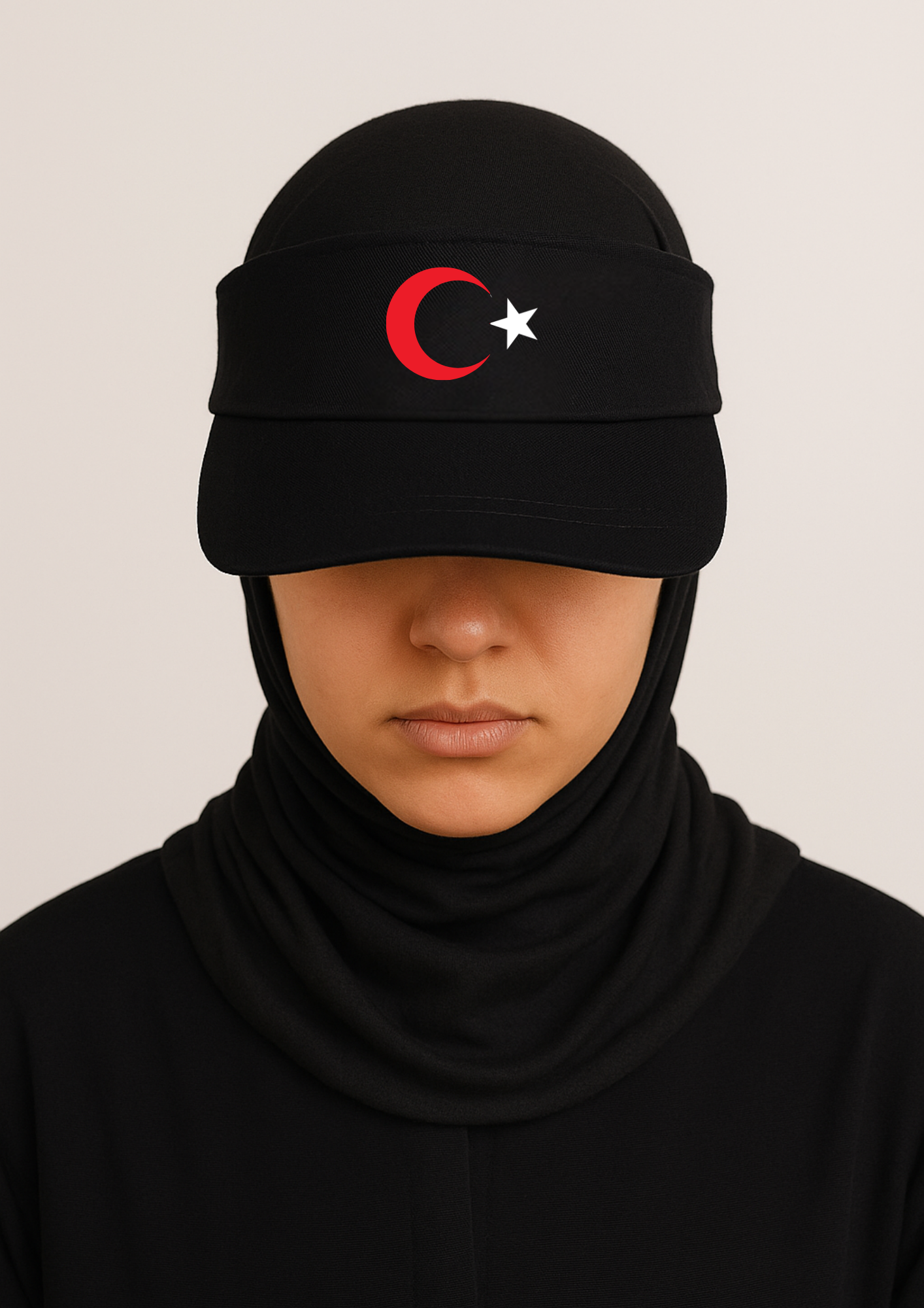 Ay Yıldız Temalı Güneşlik Şapka