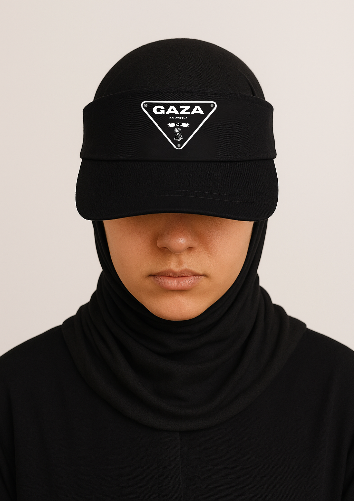 Gaza Yazılı Baskılı Güneşlik Şapka