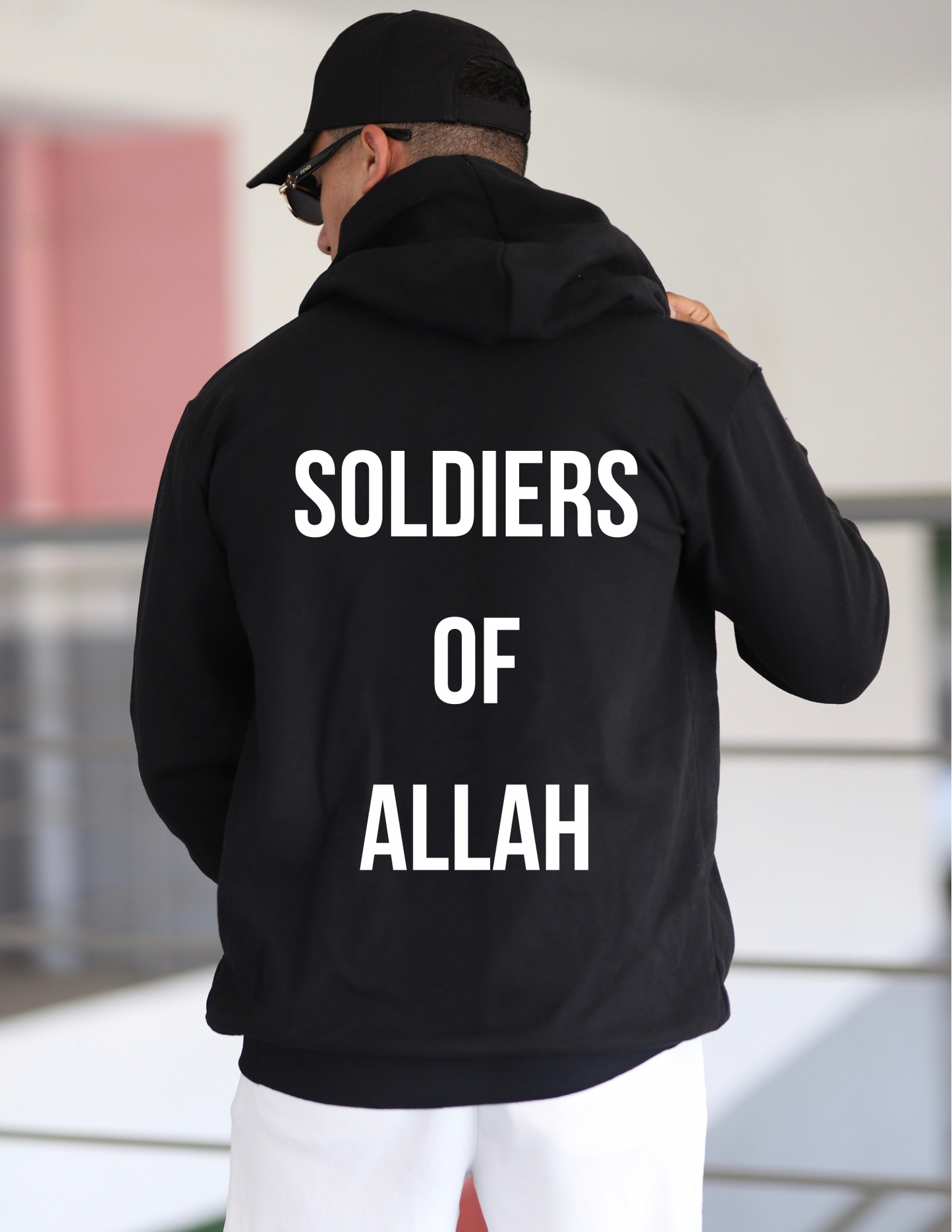 “Soldiers of ALLAH” Yazılı Baskılı Hoodie