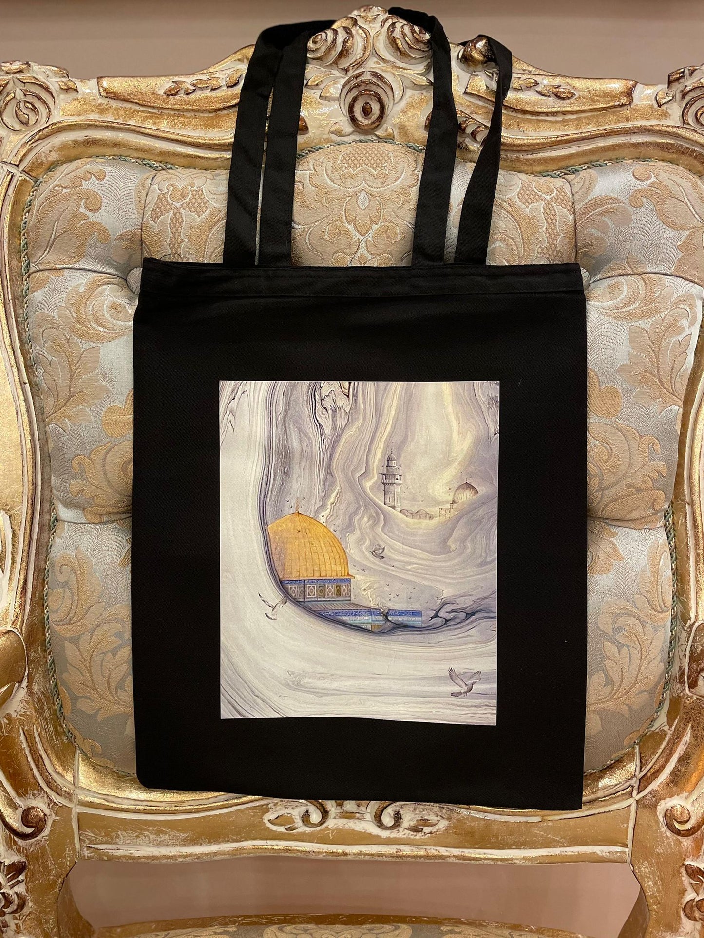 Kubbet’üs Sahra Temalı Baskılı Çanta