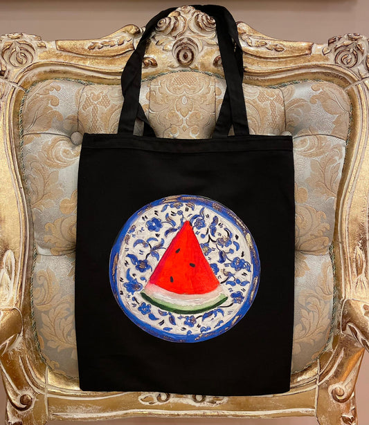Karpuz Temalı Baskılı Çanta